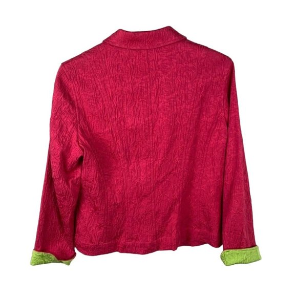 Coldwater Creek Womens Pink Barbie  Jacket Size 10 Petite Textured - Picture 9 of 10